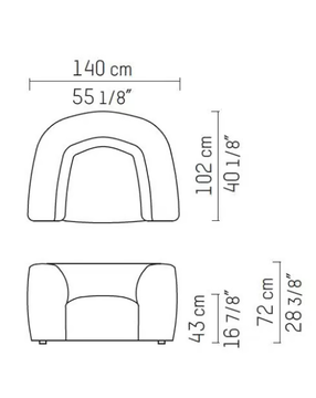 BO LIVING - Upholstered armchair with armrests by Piet Boon - view 3